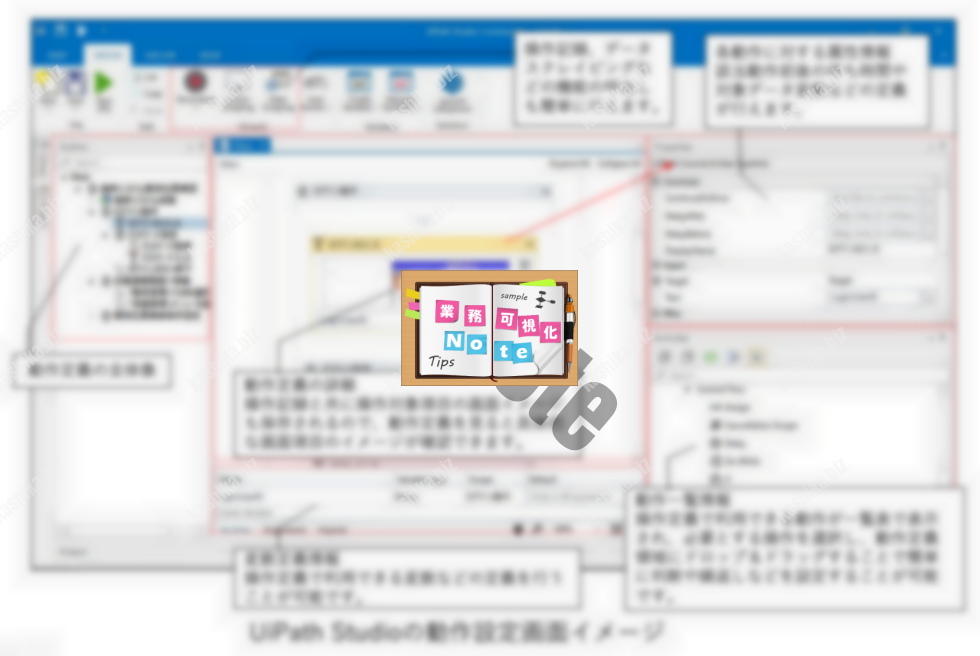 02_UiPath Studio(ユーアイパス スタジオ)の動作設定画面イメージ