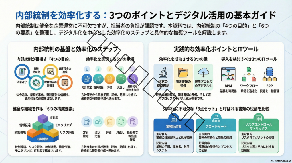 【内部統制の効率化】３つのポイントとおすすめのツールをご紹介